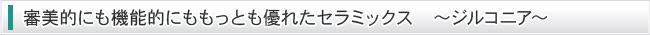 審美的にも機能的にももっとも優れたセラミックス　～ジルコニア～